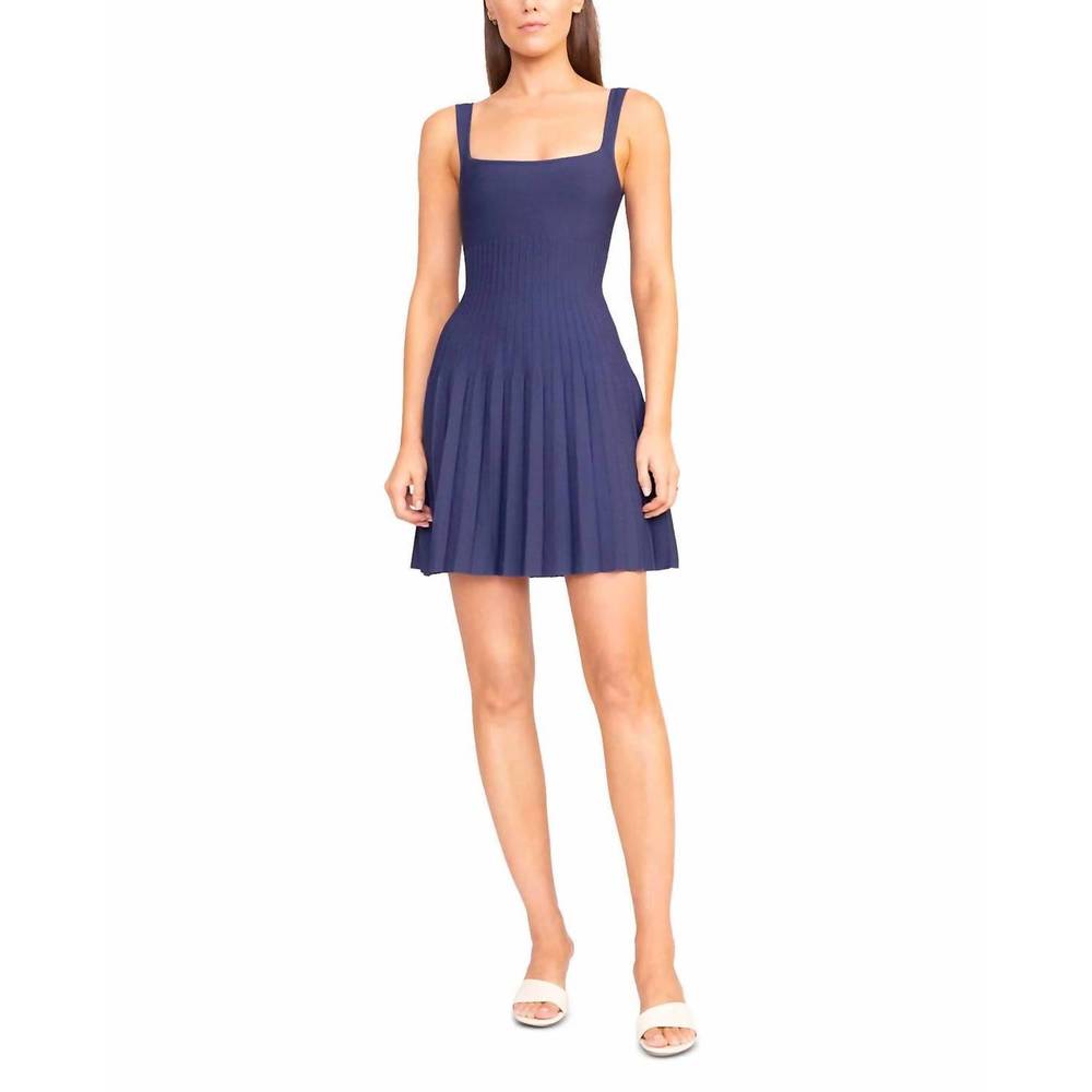 NEW STAUD ellison mini dress in navy - Picture 4 of 5